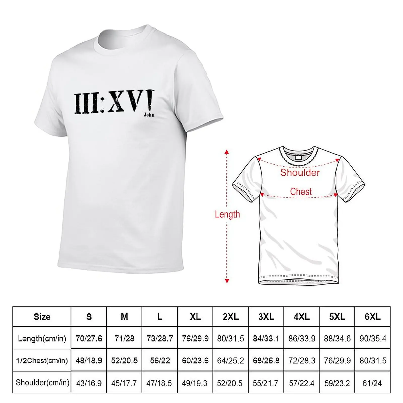 Christian Bible Verse - John 3:16 True Love Story - Roman Numerals T-shirt sweat vintage clothes oversized t shirt men