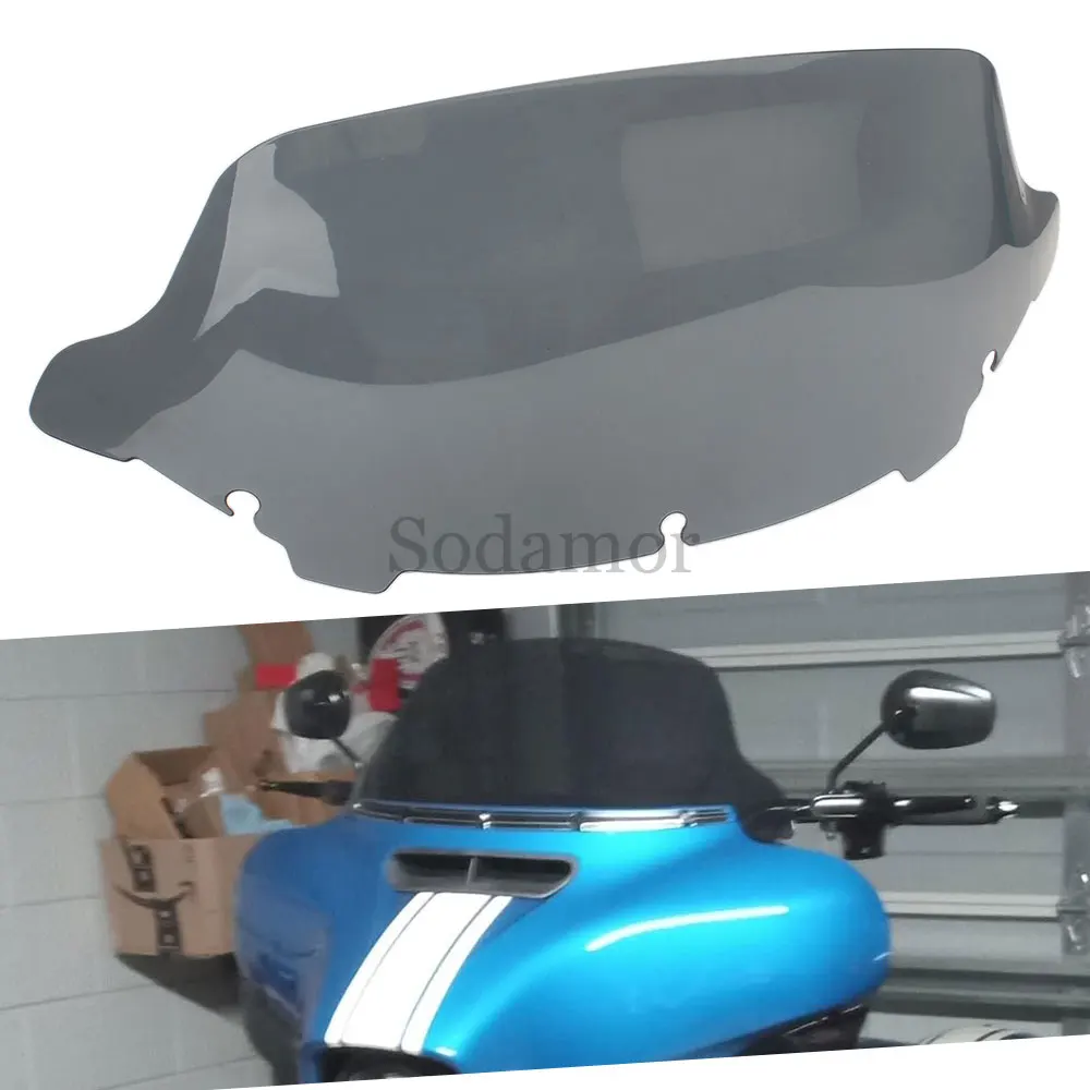 

Ветровое стекло из АБС-пластика для Harley Electra Glide, Street Glide, Ultra Limited, Tri Glide, Revival, FLH 2014 года и новее, дымчатое
