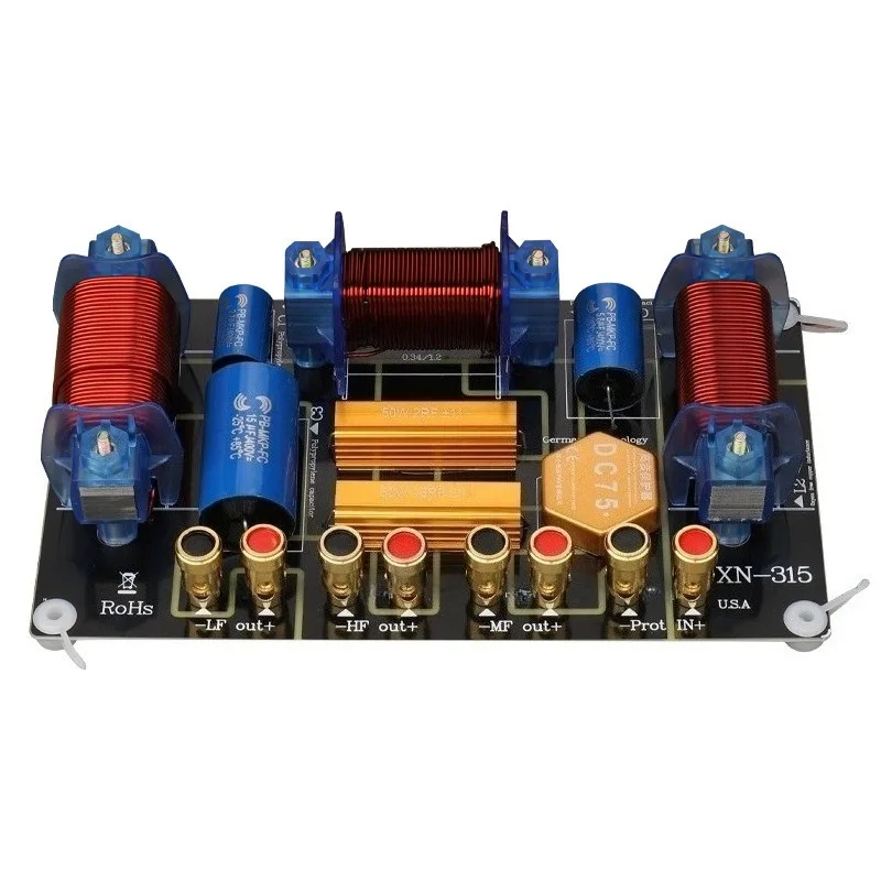 

Triple Frequency Divider High Medium Low Frequency High Power Inductive Capacitive Amplifier Speaker Loudspeaker Speaker