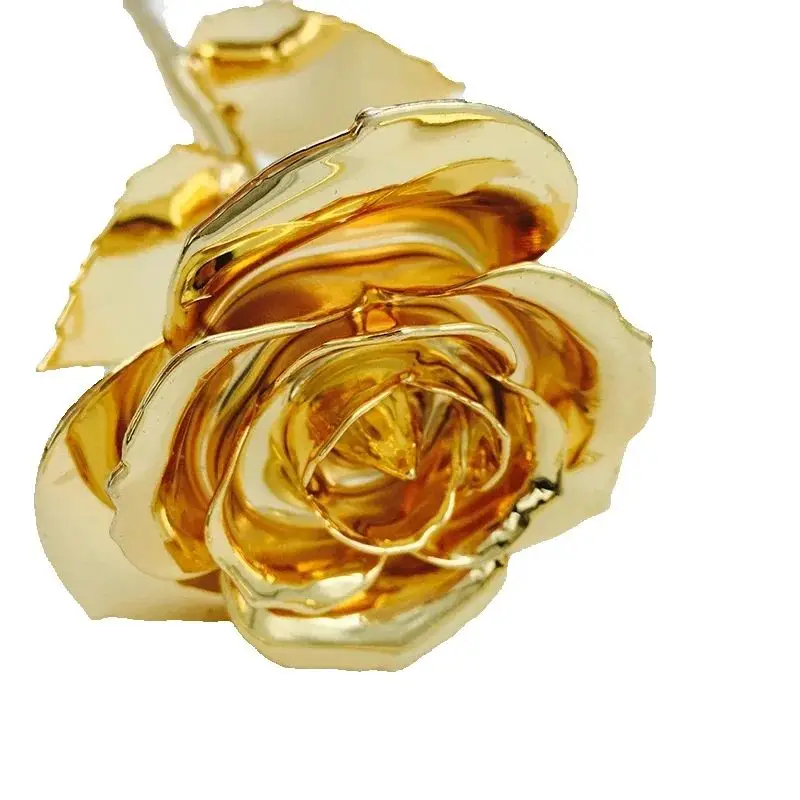 Simulated flowers high-quality Ornaments 24K Gold Plated Natural Preserved Rose for Wedding Guest Gifts Mother's Day gifts