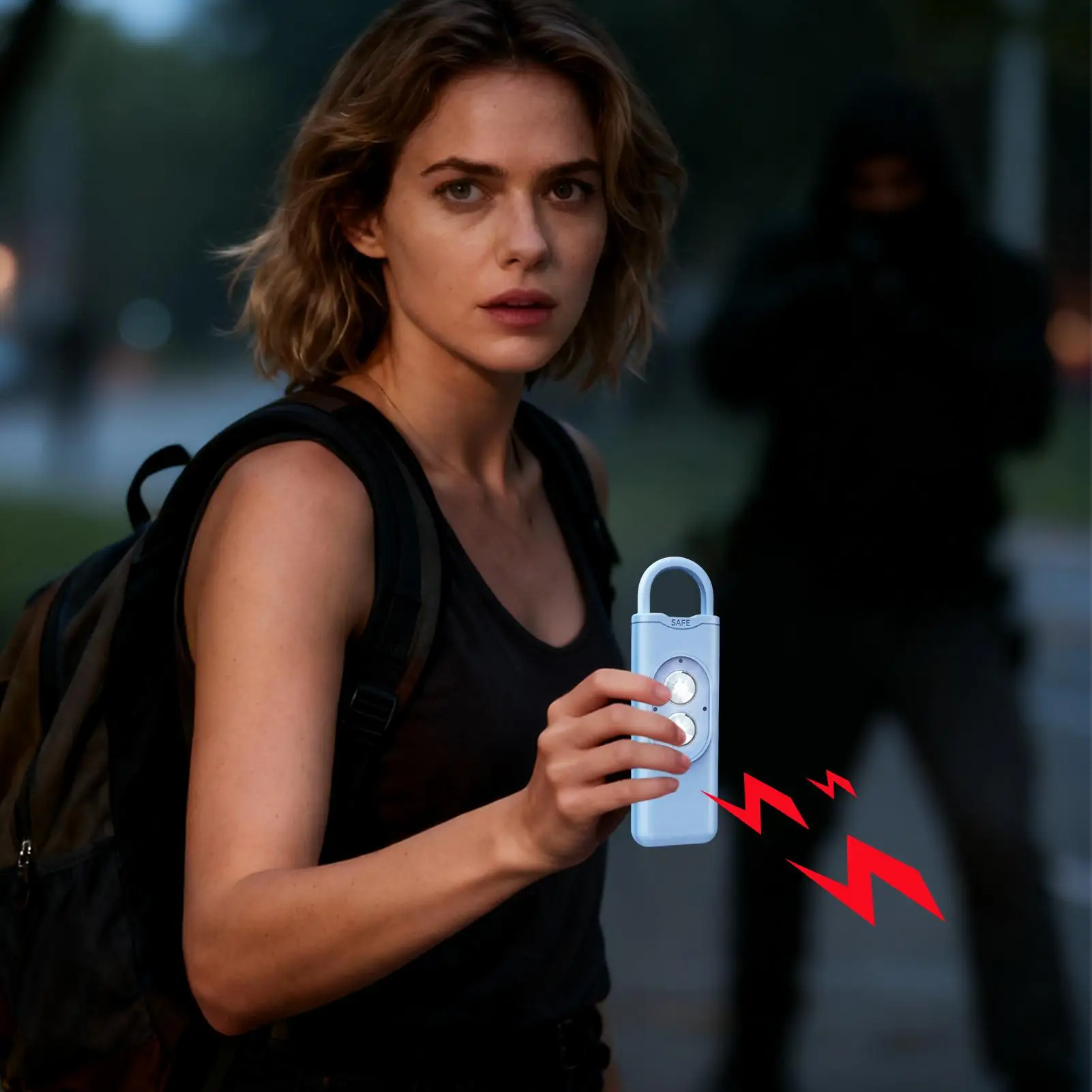 개인 안전 경보 방수 135dB 보안 도구 어린이 소년 소녀 여자 친구 아내를위한 경고등이있는 개인 경보 사이렌