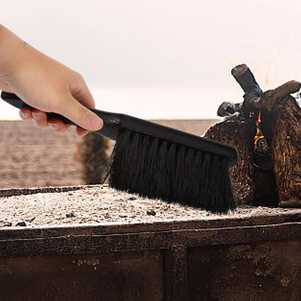 Cepillo con mango de madera, cerdas suaves, agarre ergonómico antideslizante para limpiar chimenea, encimera de cocina, banco,