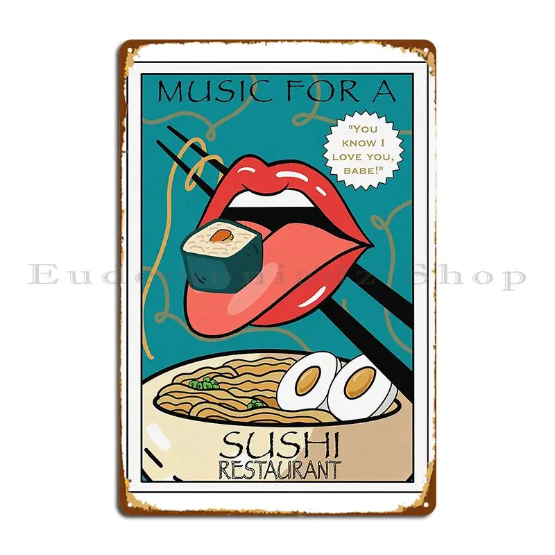 Music For A Sushi Restaurant Harry S House Metal Plaque Poster Pub Plates Custom Wall Party Bar Tin Sign Poster