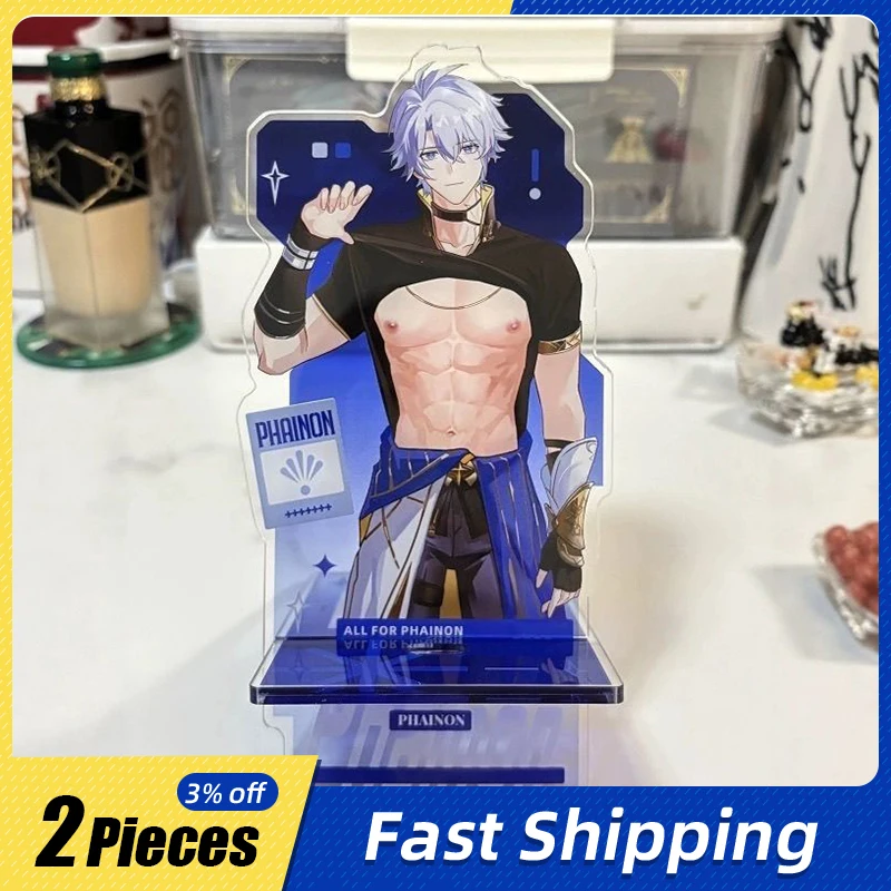 

10cm/3.93in Acrylic Standing Plates Pale Abyss Figures Game Peripherals Collectible Desk Ornaments Birthday Decoration Gifts Toy