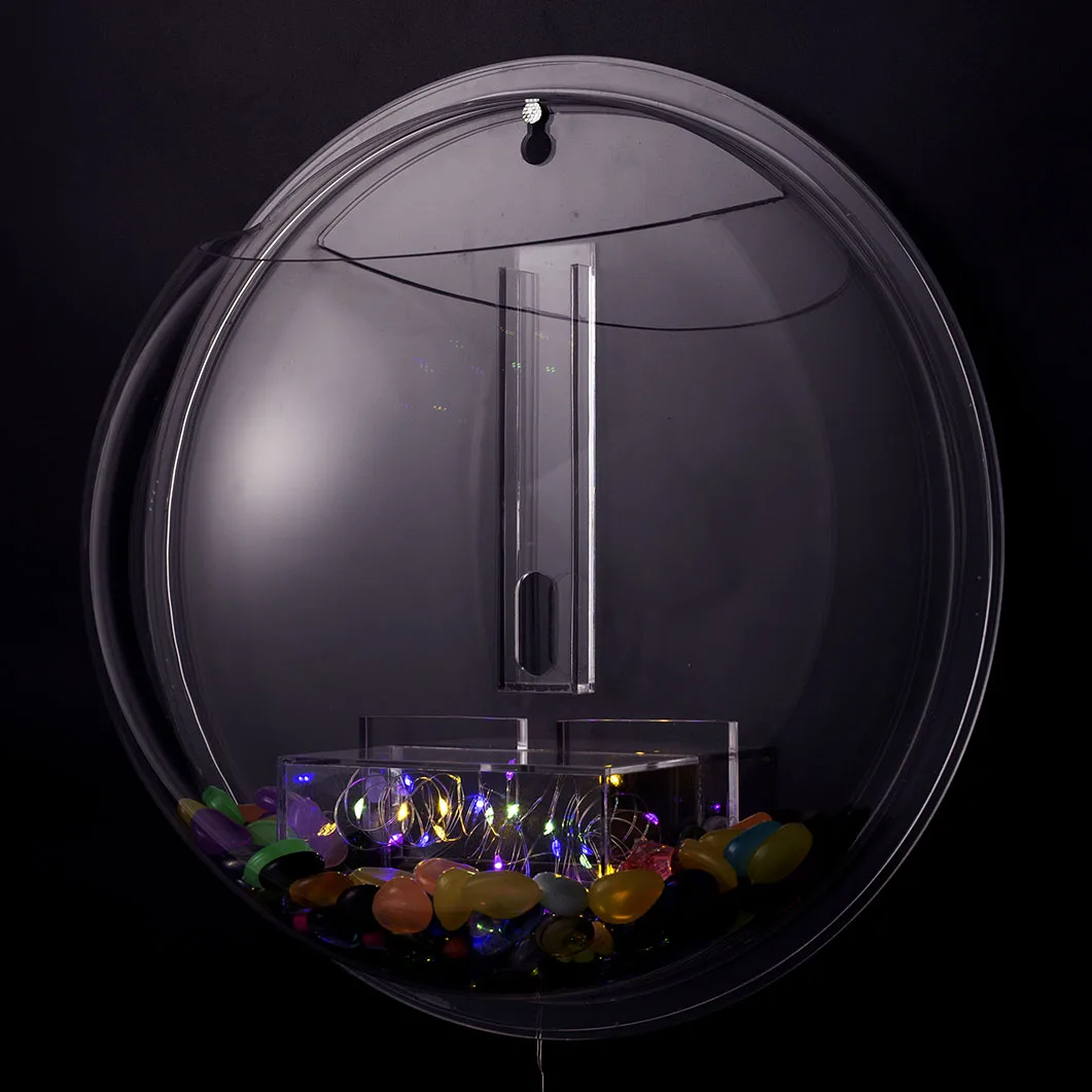 Pinsjar Acrylic Plexiglass Fish Bowl Wall Hanging Aquarium Tank Aquatic Pet Products Wall Mount Fish Tank for Betta fish image 3