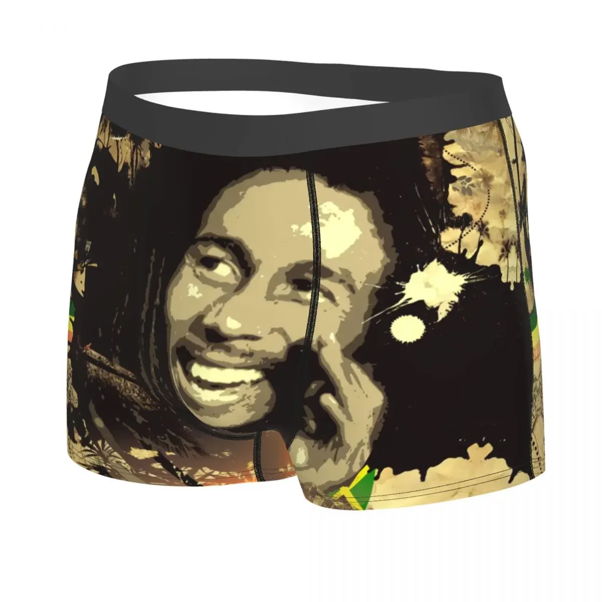 Rock Musician Bob Marley Boxer Shorts For Homme Sexy Jamaican Reggae Singer Underwear Panties Briefs Breathable Underpants