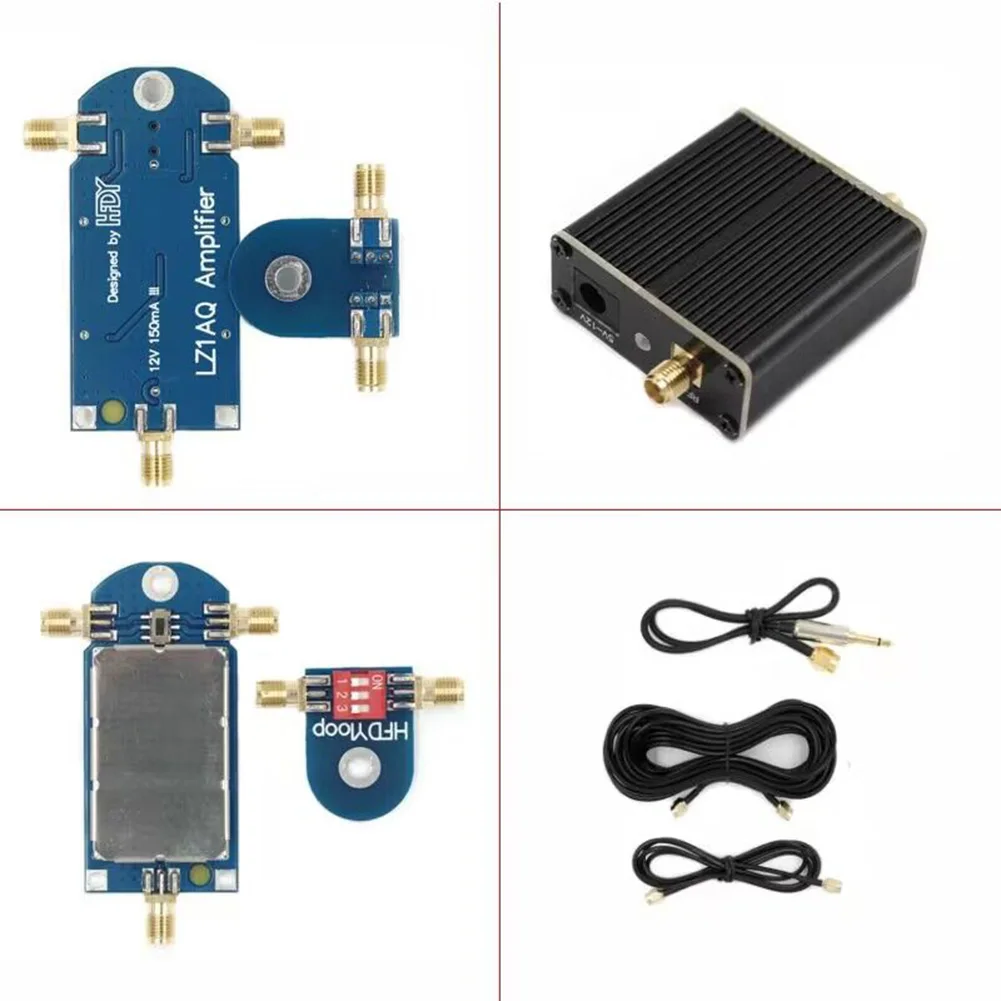 50K-500MHz Wideband Active Small Magnetic Loop Antenna Kit Wideband LZ1AQ Amplifier 17dB HF AM FM VHF UHF SDR Receiver Radio