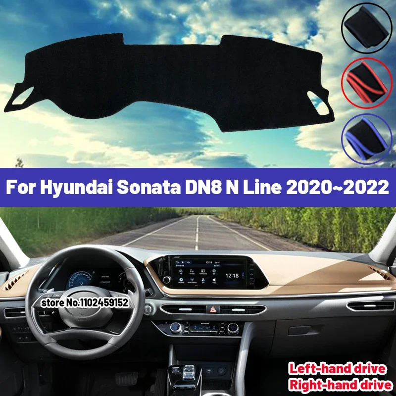 

High Quality For Hyundai Sonata DN8 N Line 2020 2021 2022 Car Dashboard Cover Mat Sun Shade Avoid Light Pad Carpets Anti-UV