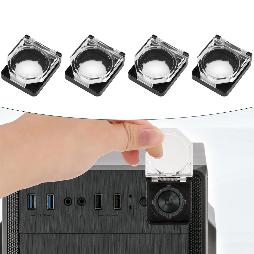4pcs For 22 mm Transparent Button Covers for Push Button Switches PC Material Waterproof Dustproof Child Safety Design