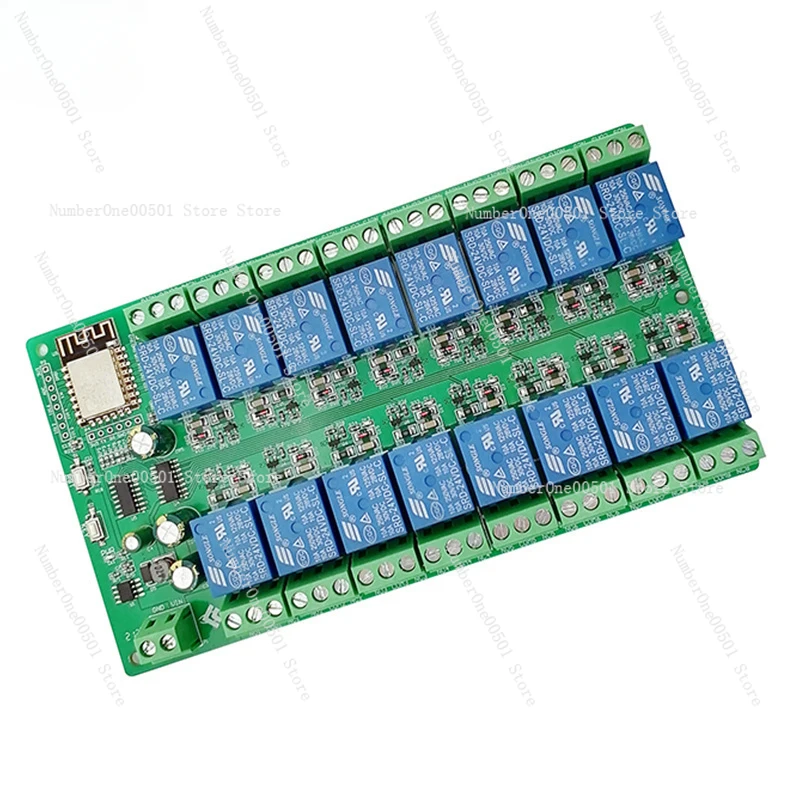 ESP8266 Wifi 16-Way Relay Control Module 16-Channel Switch Module ESP-12F Development Board