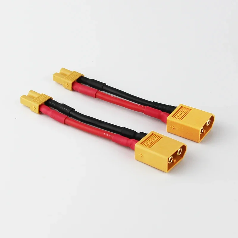 1pc XT60 to XT30/XT60 Male Female Soft 16awg Silicone plug Connector Adapter cable for FPV RC Lipo Battery ESC Motor Drone