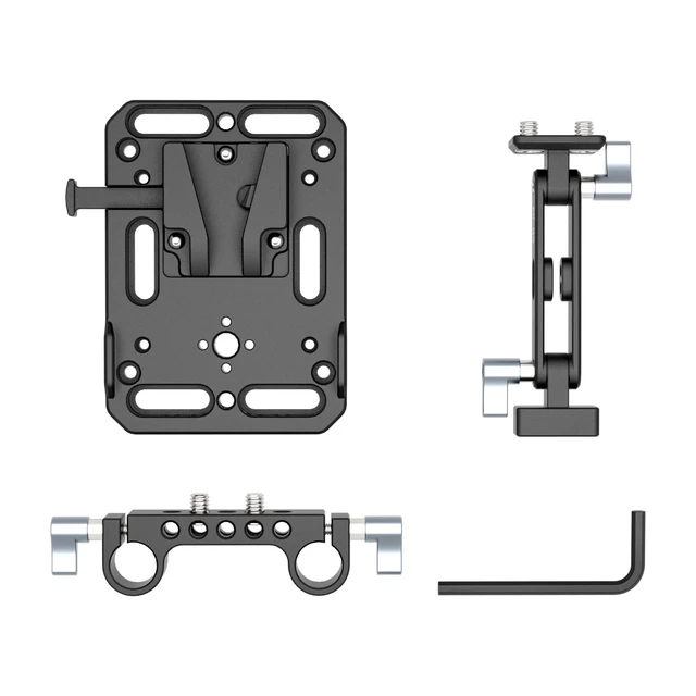 

ZGCINE VR V Mount Battery Adapter Plate Power Supply Splitter With 15 mm Rod Clamp and Adjustable Arm for Canon DSLR