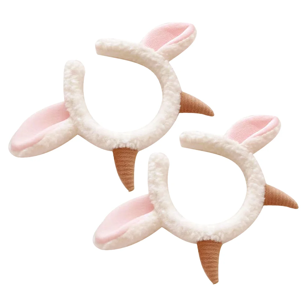 2 Pcs Claw Headband Furry Ears Headbands for Toddlers Kids Sheep Hair Hoop Animal Trumpet Child