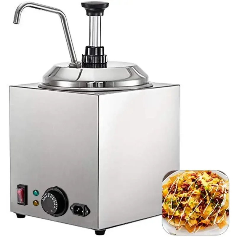 Calentador de dulces caliente comercial, dispensador de bomba calentadora de salsa de queso Nacho, calentador de queso de 650W, restaurantes, estaciones de aperitivos, tienda de magdalenas
