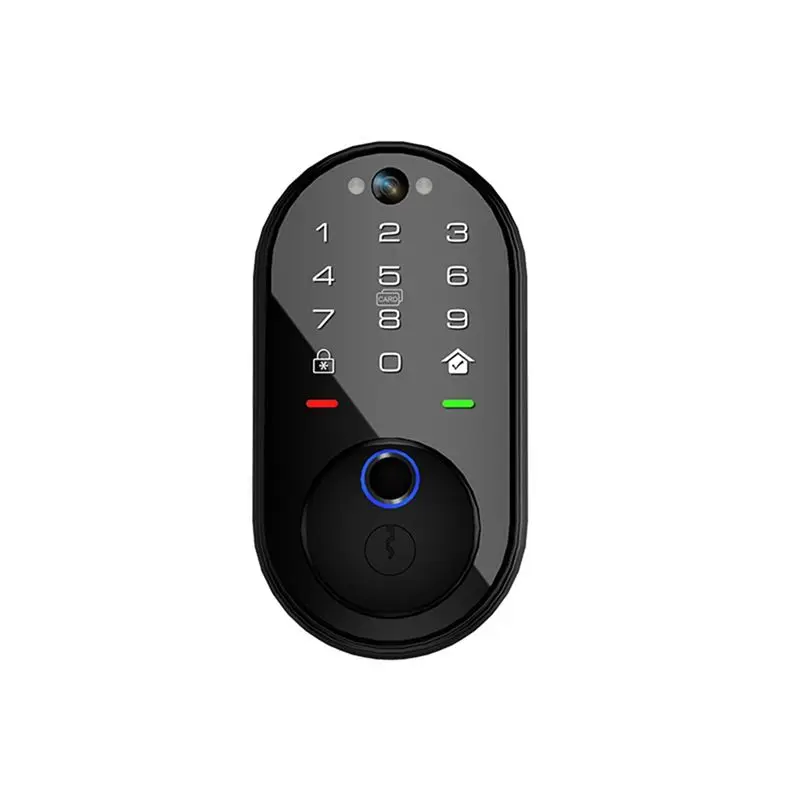 Tuya Smart Video Intercom Lock For Front Door With App Control Electronic Digital Deadbolt With Touchscreen Keypad-A32R
