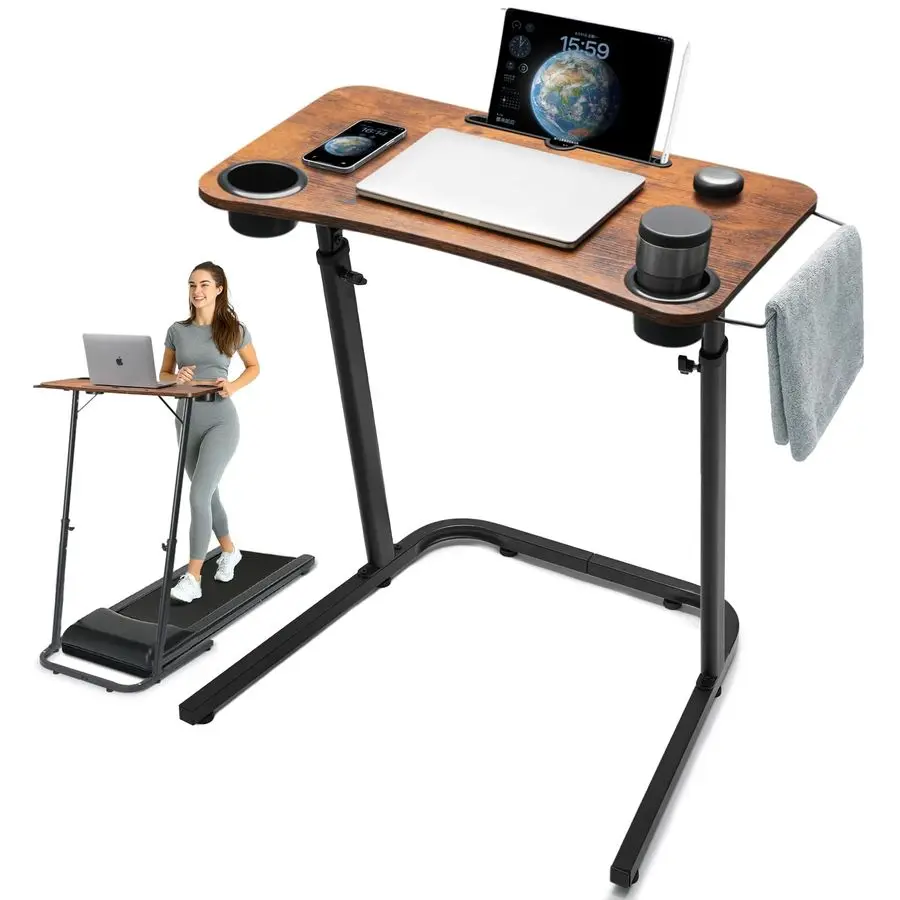 

Treadmill Desk, Small Standing Desk for Walking Pad, 3047 Inch Adjustable Height Walking Pad Stand for Treadmill, Portable Stan