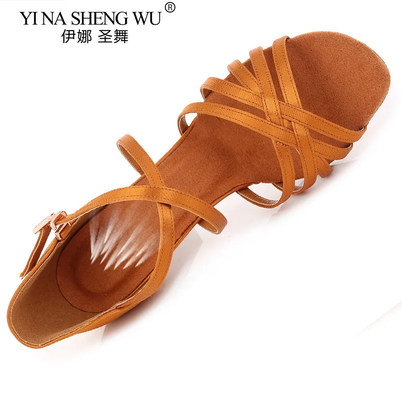 النساء أحذية الرقص اللاتينية قاعة الرقص التانغو السالسا ممارسة الأداء أحذية عالية الكعب أحذية الرقص القياسية بكعب 6/7.5/8.5 سنتيمتر