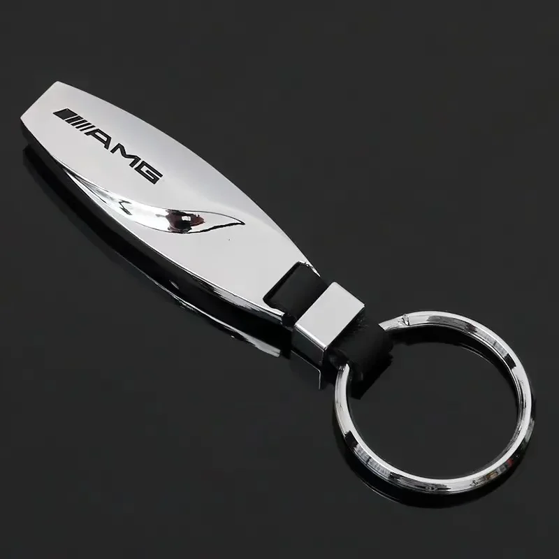 3D Metal AMG Logo Emblem Car Keychain Key Chain Ring Holder Gift For Mercedes Benz AMG A B C D M S R Class GLA CLA GLB GLC W222