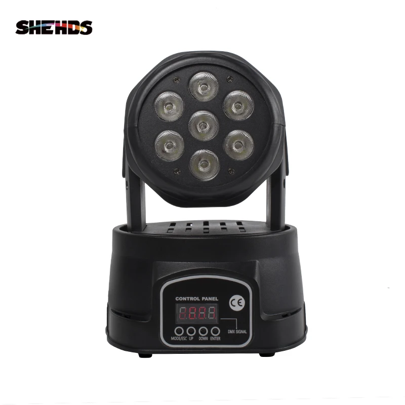 SHEHDS 7x18W LED Moving Head Light RGBWA+UV 6in1/ 7X12W 4in1 DMX Wash Light For DJ Club Stage Projector Disco