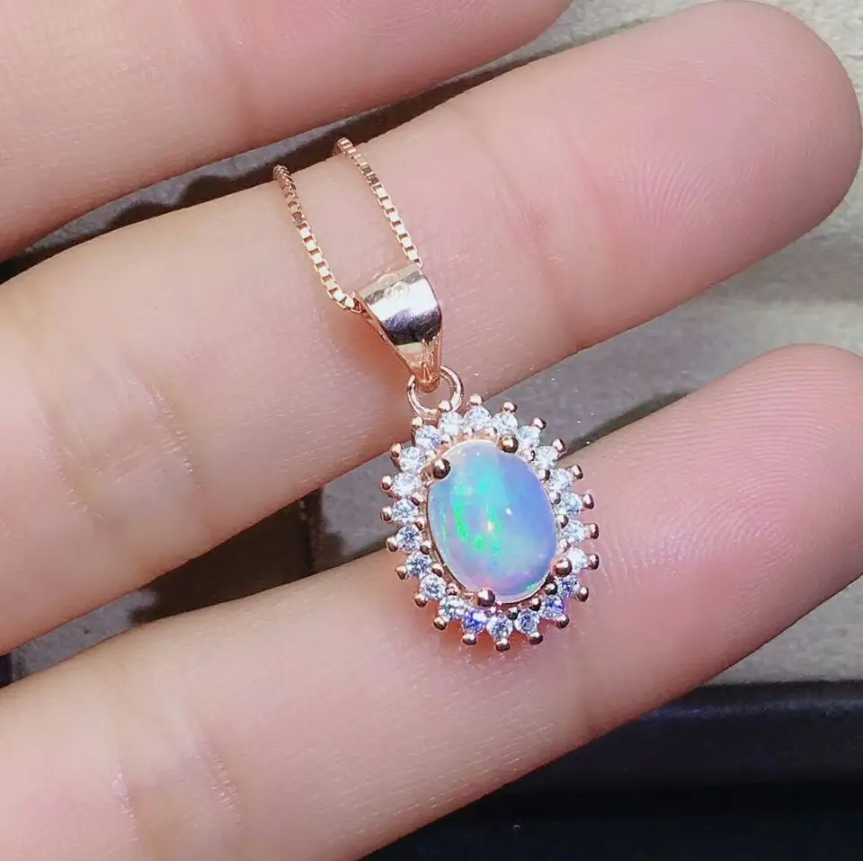 MeiBaPJ Natural Opal Sunflower Ring Necklace Earrings Bracelet 4-pieces Suit for Women Real 925 Sterling Silver Fine Jewelry Set