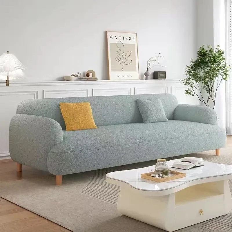 for Internet celebrity sofa small apartment rental living room simple light luxury bedroom women's clothing store fabric sofa
