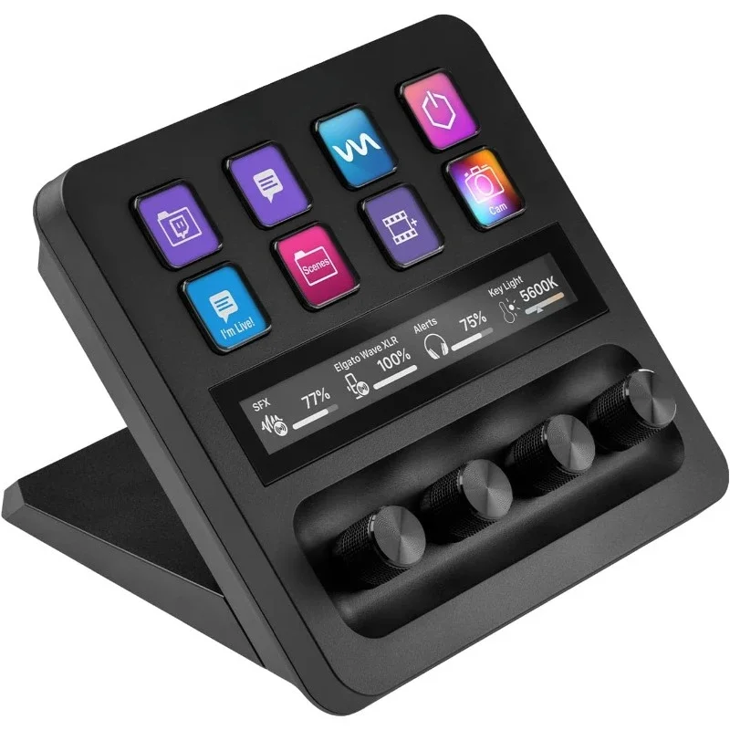 HOT Stream Deck +, Audio Mixer, Streaming, Gaming, with touch strip dials and LCD keys,home.