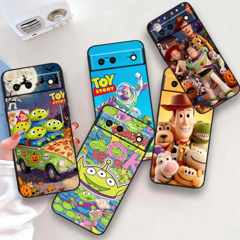 

Toy Story Anime Cute For Google Pixel 10 9a 9 8A 8 7 7A 6 6A Pro XL 2024 5G Black Soft TPU Silicone Cover