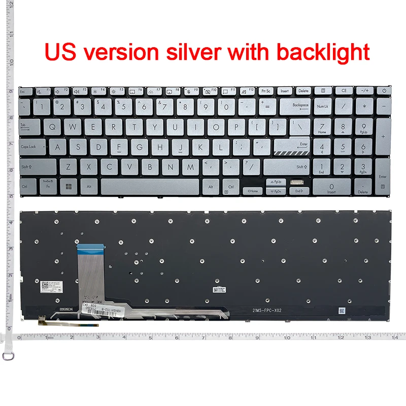 Imagem -03 - Teclado do Portátil com sem Retroiluminação para Asus Vivobook 17 X1702 X1702z X1702za X1703 X1703za