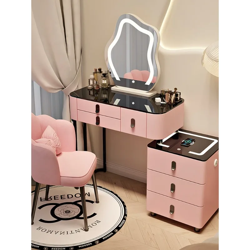 

Dresser Solid wood makeup table Bedroom Modern smart chest integrated light luxury high-end master bedroom