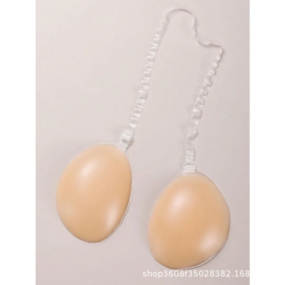 Autocollant de poitrine de soutien-gorge en Silicone pour femmes, soutien-gorge Transparent, nouvel grand autocollant de poitrine en Silicone, autocollant en Latex rassemblé et épaissi