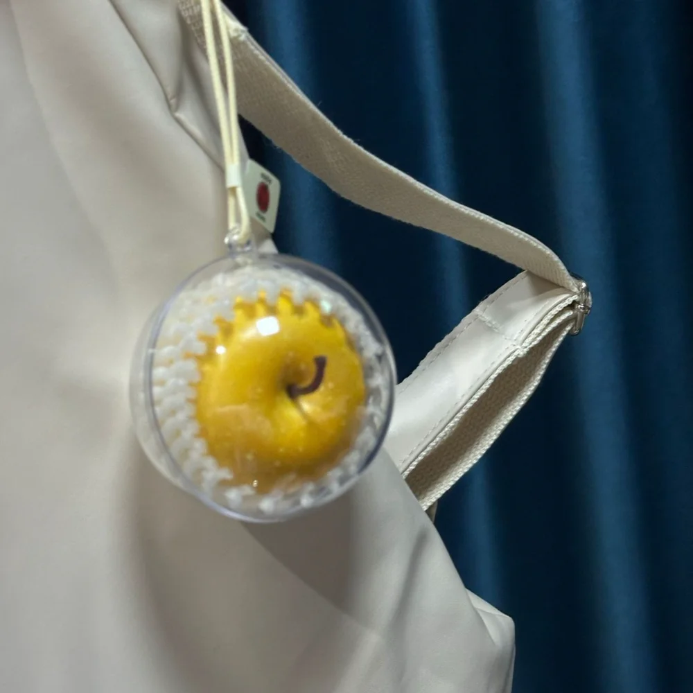 Fruit Hanging Decor Relaxing Foam Fruit Keychain Key Chain Decoration Unique Car Pendant Ornament For Bag Decoration Rearview