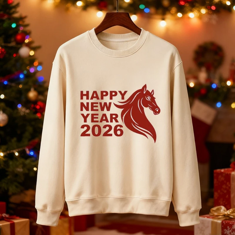 السنة الجديدة للحصان 2026 علامة مقاطع صينية رمز زودياك القمري قطع ملف Cricut صورة ظلية تنزيل رقمي مطابقة هوديي #3