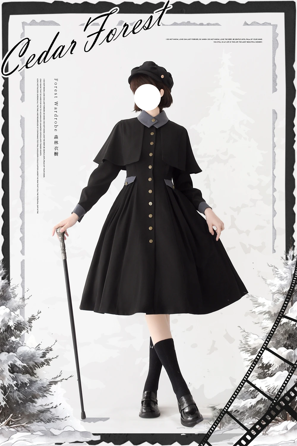 Elegant French Style Overcoat Winter Warm Coat Cotton Thickened Single Breasted Chic Casual Coats Lady Coat