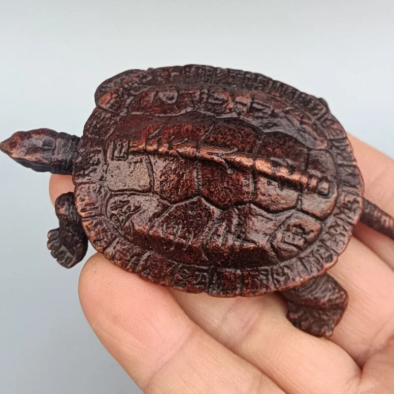 Copper Turtle Ornaments Longevity Turtle Solid Little Turtle Tea Ornaments Hand Pieces Paper Weight Desktop Crafts Ornaments