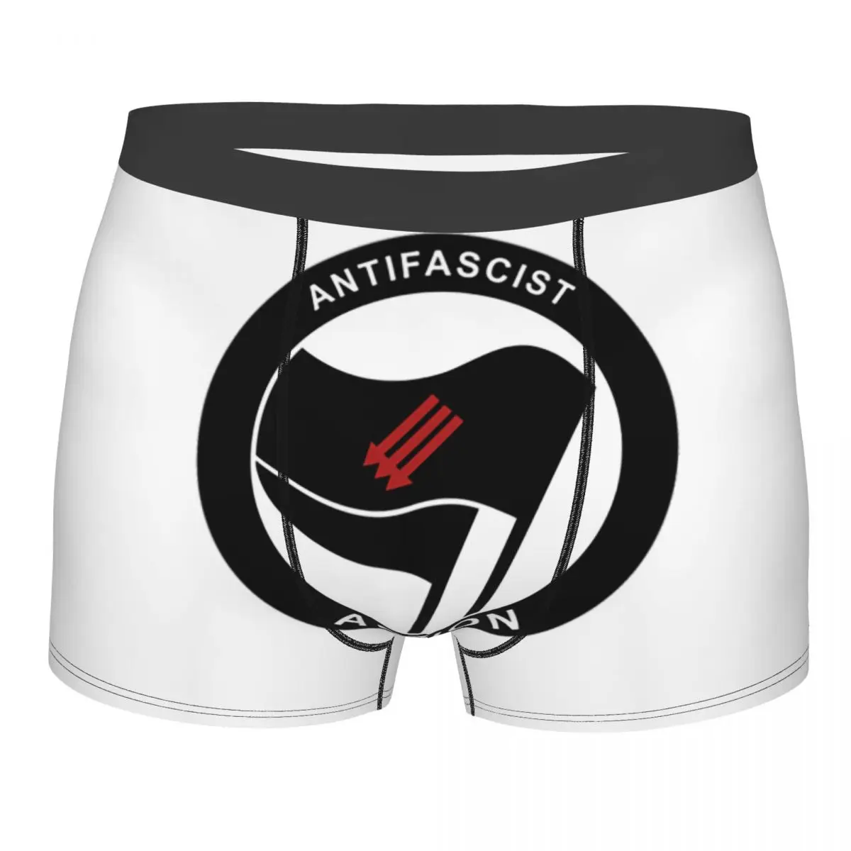 Three Arrows Anti Fascist Boxer Shorts Men 3D Print Male Soft Underwear Panties Briefs