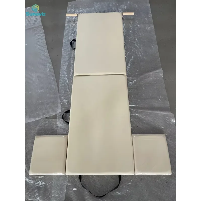 Foldable Pilates Mat with White Maple Frame High Density Microfiber Leather Non Slip Surface for Home Studio Yoga Workout
