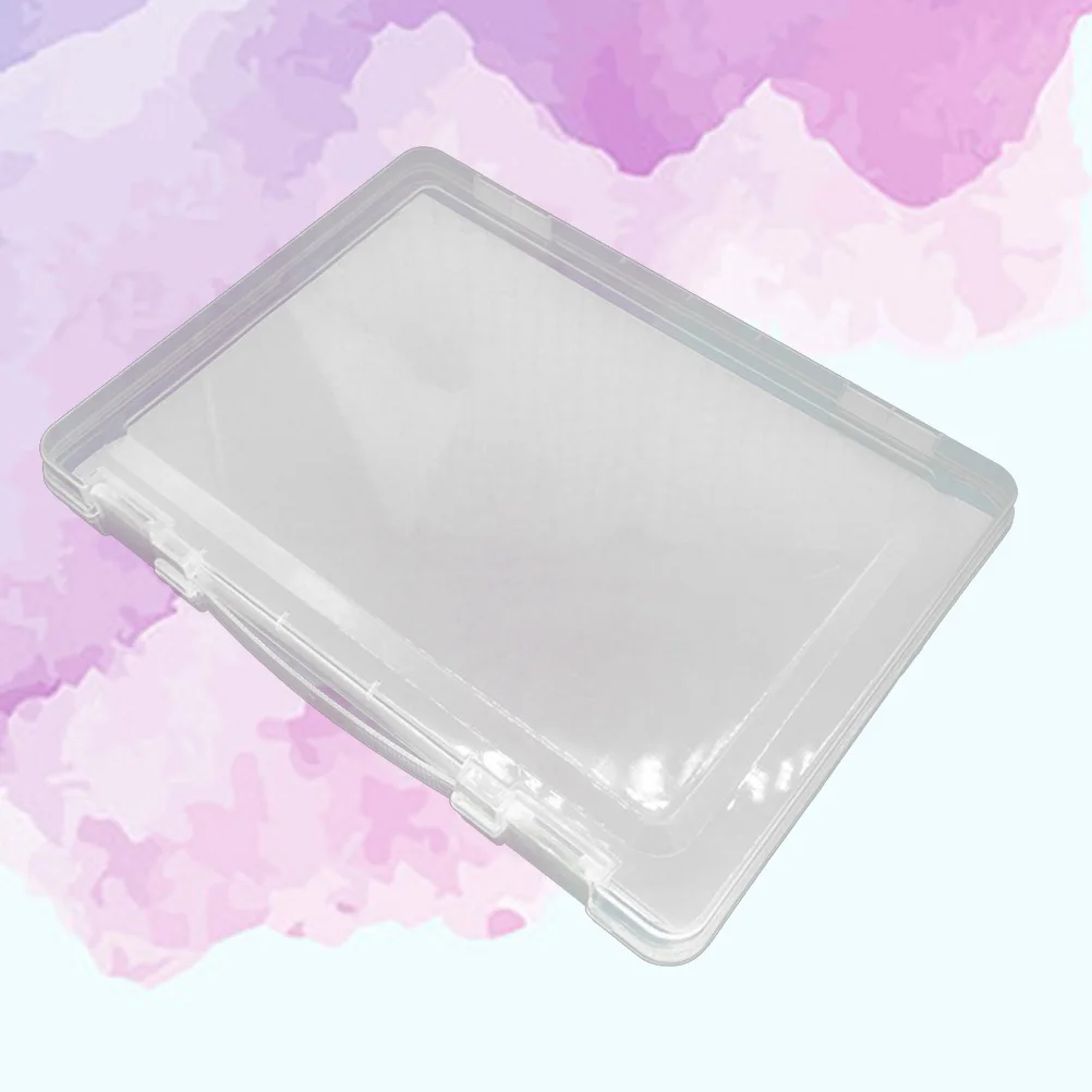 Storage Container 32X23X4.5Cm Slim Portable Clear Case Dustproof Waterproof Organizer Strong Snap Buckle File Box File Organizer