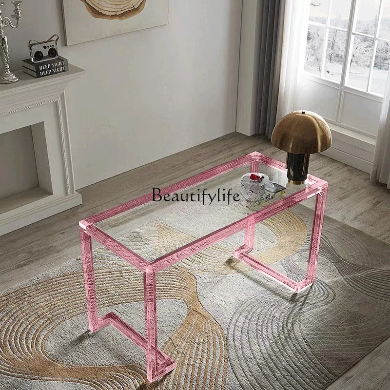 4*Acrylic dopamine desk modern computer plexiglass ins french