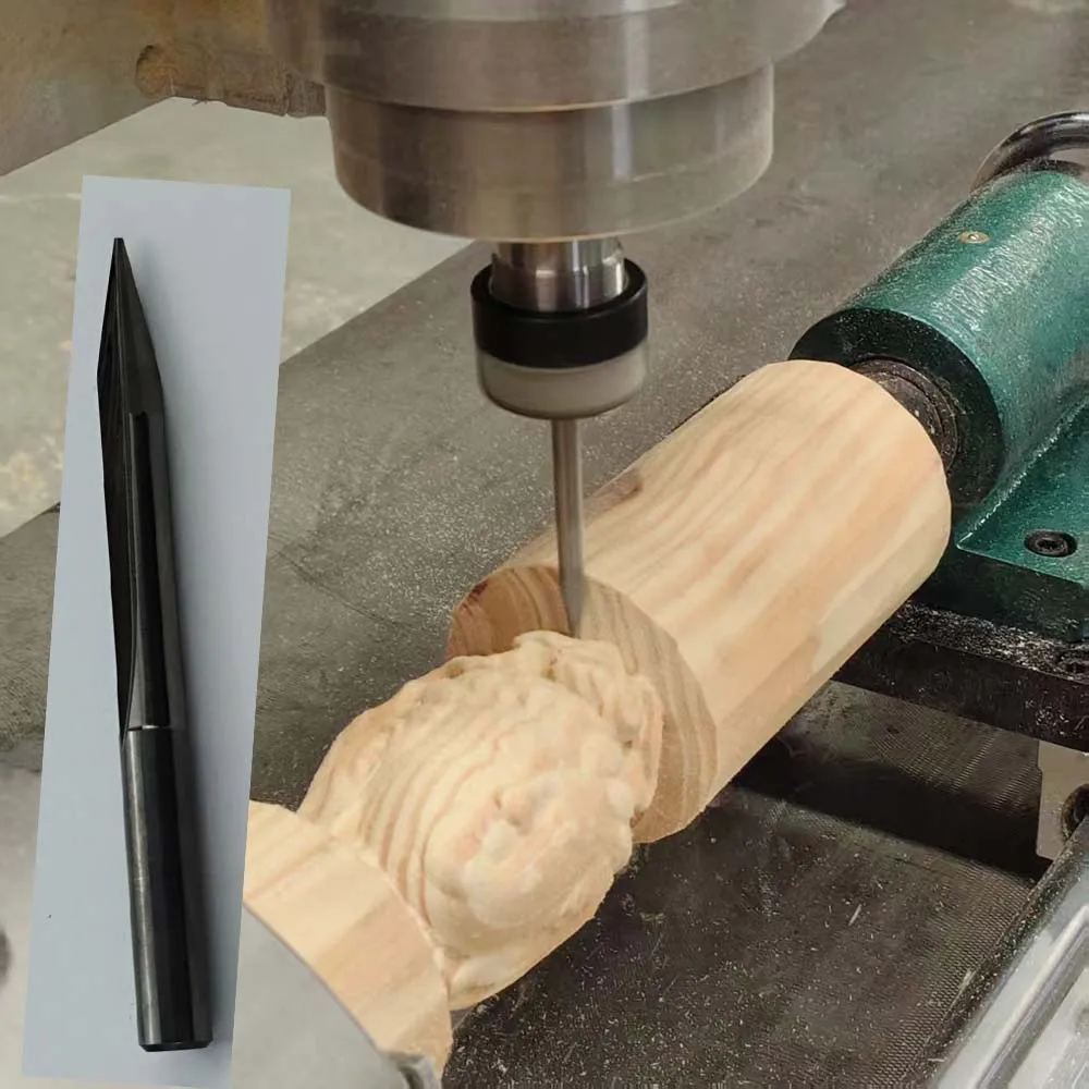 

CNC Carving Bit 6mm 8mm Shank 25 Degrees V Shape End Mill CNC Router Bit 2 Flute Milling Cutter for Wood Engraving Bit