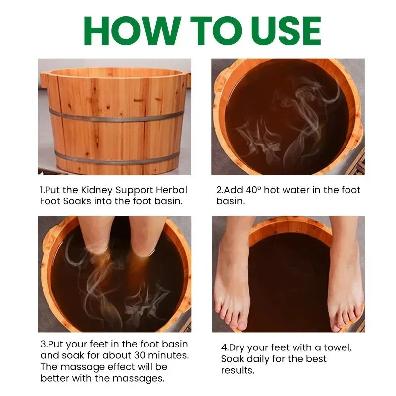 Herbal Detox Foot Soak, Promover a circulação sanguínea, Melhorar o estresse do sono, Remover umidade, Suporte renal, Banho de pés