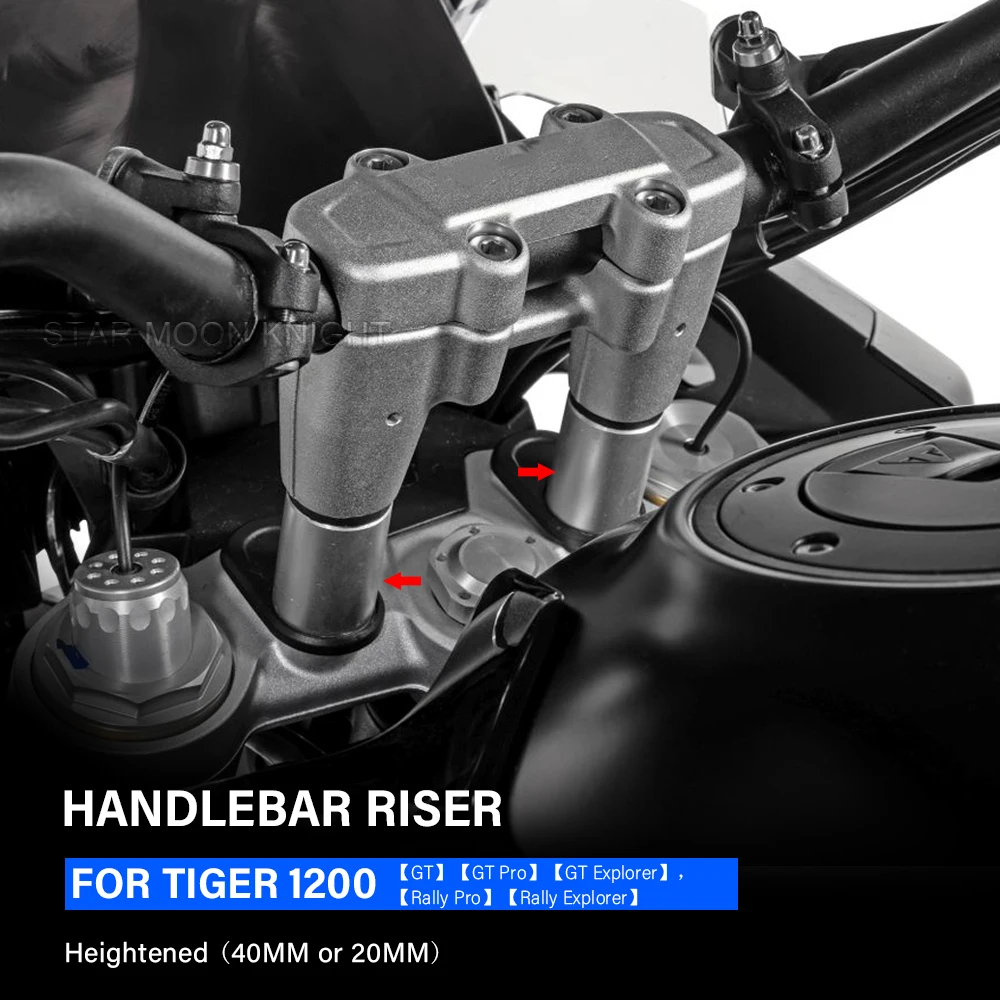 Motorcycle Handle Bar Riser Clamp Handlebar Heighten For Tiger1200 Tiger 1200 GT Pro Explorer Rally 2022- Accessories