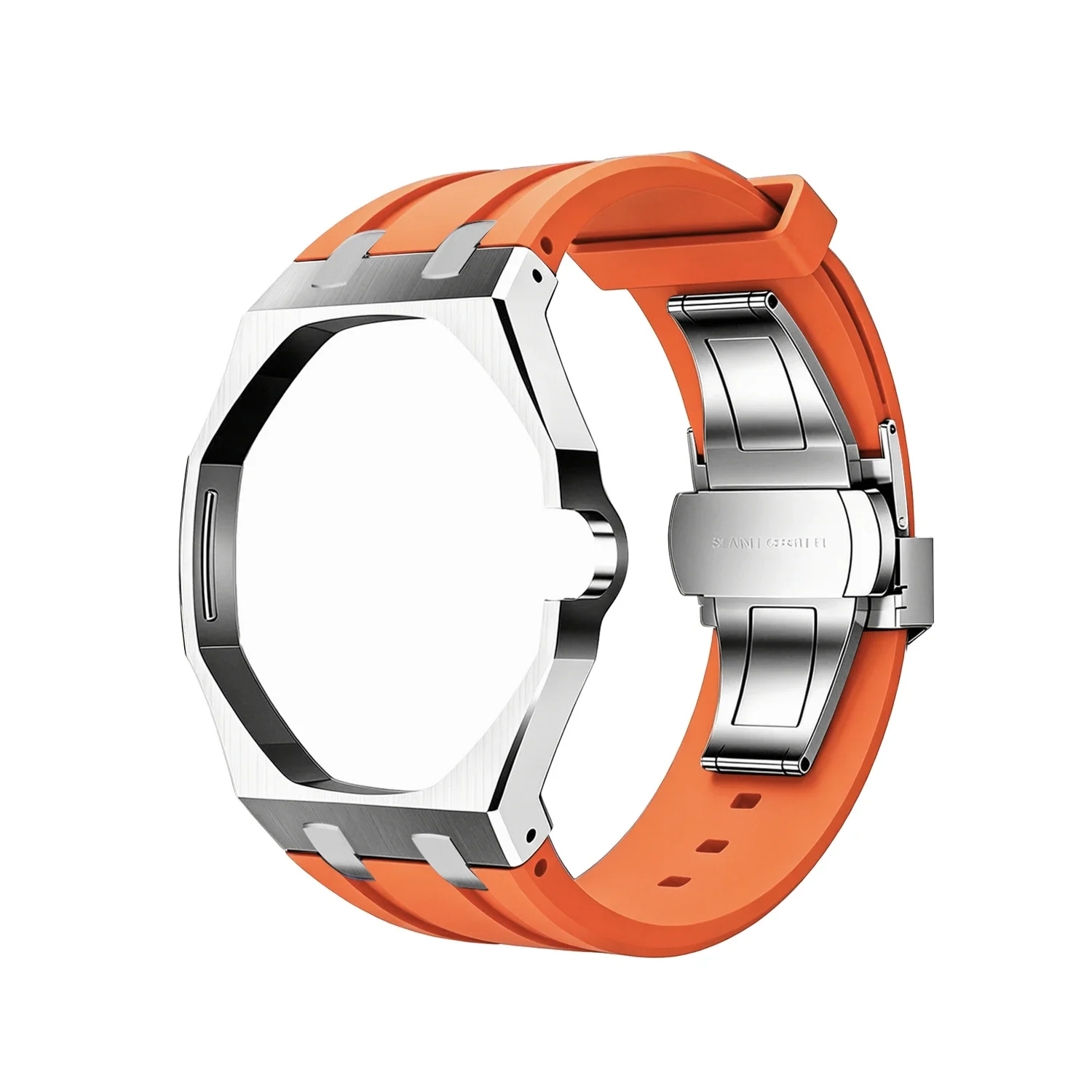 Luxuriöses Edelstahlgehäuse Silikonarmband Modifikations-Set für Swatch X AP Royal Pop Taschenuhr Umwandlung in Armbanduhr – Detail 8