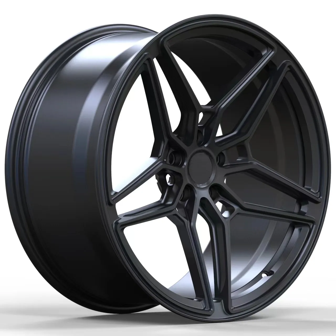 Customized matt black aluminum T-6061 alloy  forged wheels  Car Modifying Passengers  Racing car