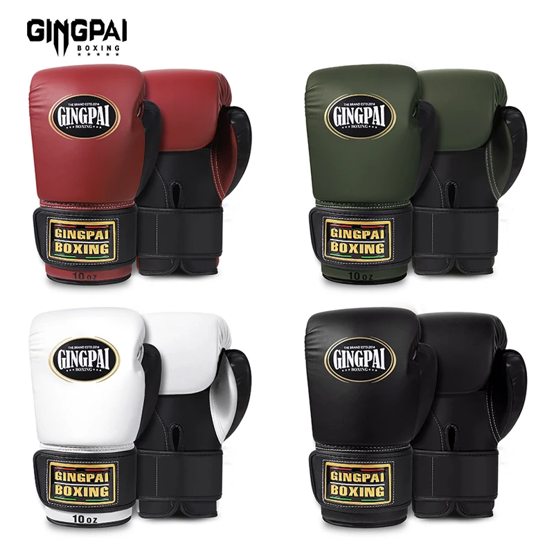

Профессиональные боксерские перчатки 6/8/10/12/14/16 унций из искусственной кожи Муай Тай Санда ММА Профессия Кикбоксинг Взрослые/Детские тренировочные перчатки с мешком с песком
