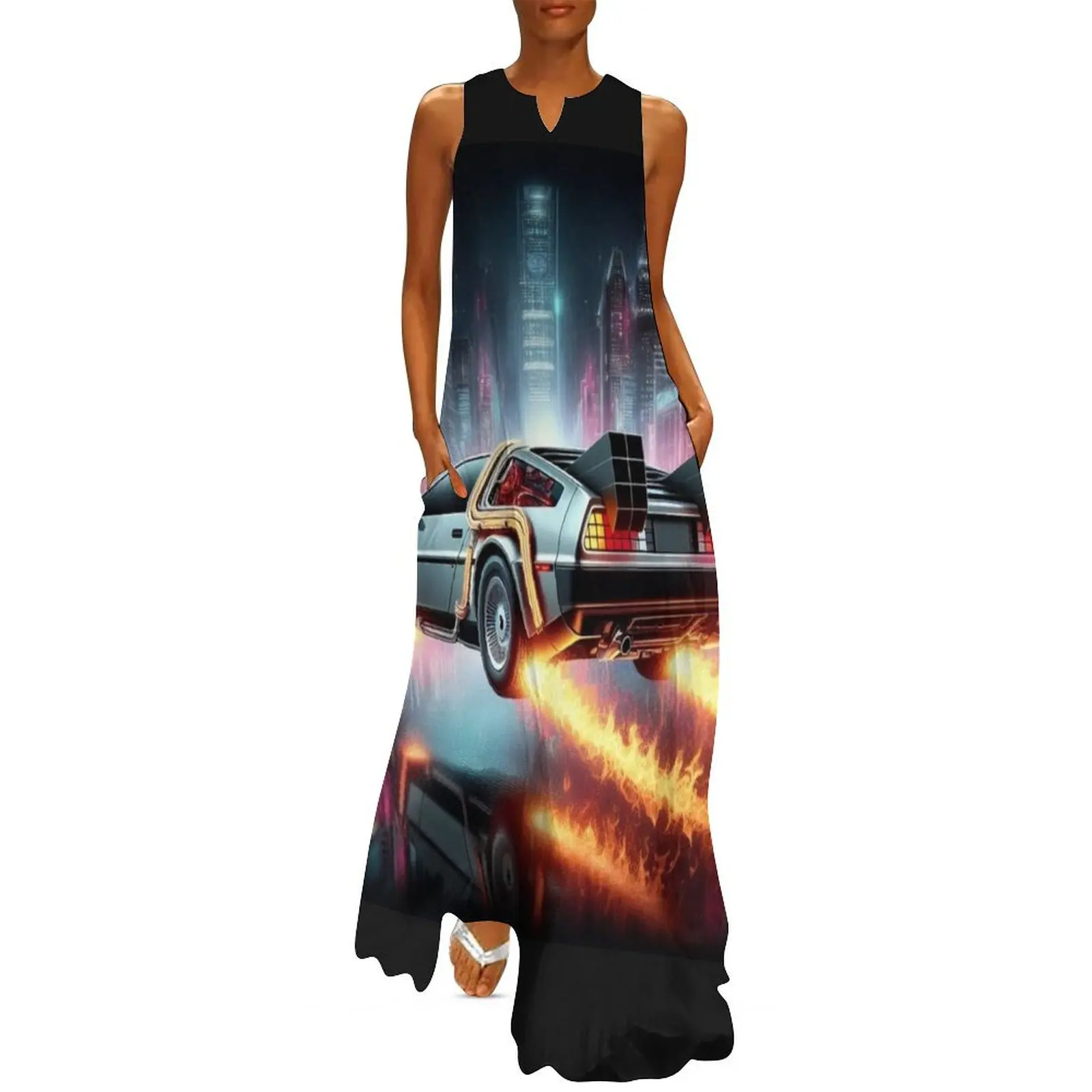

delorean Long Dress women evening dress women party dresses Beachwear Summer skirt