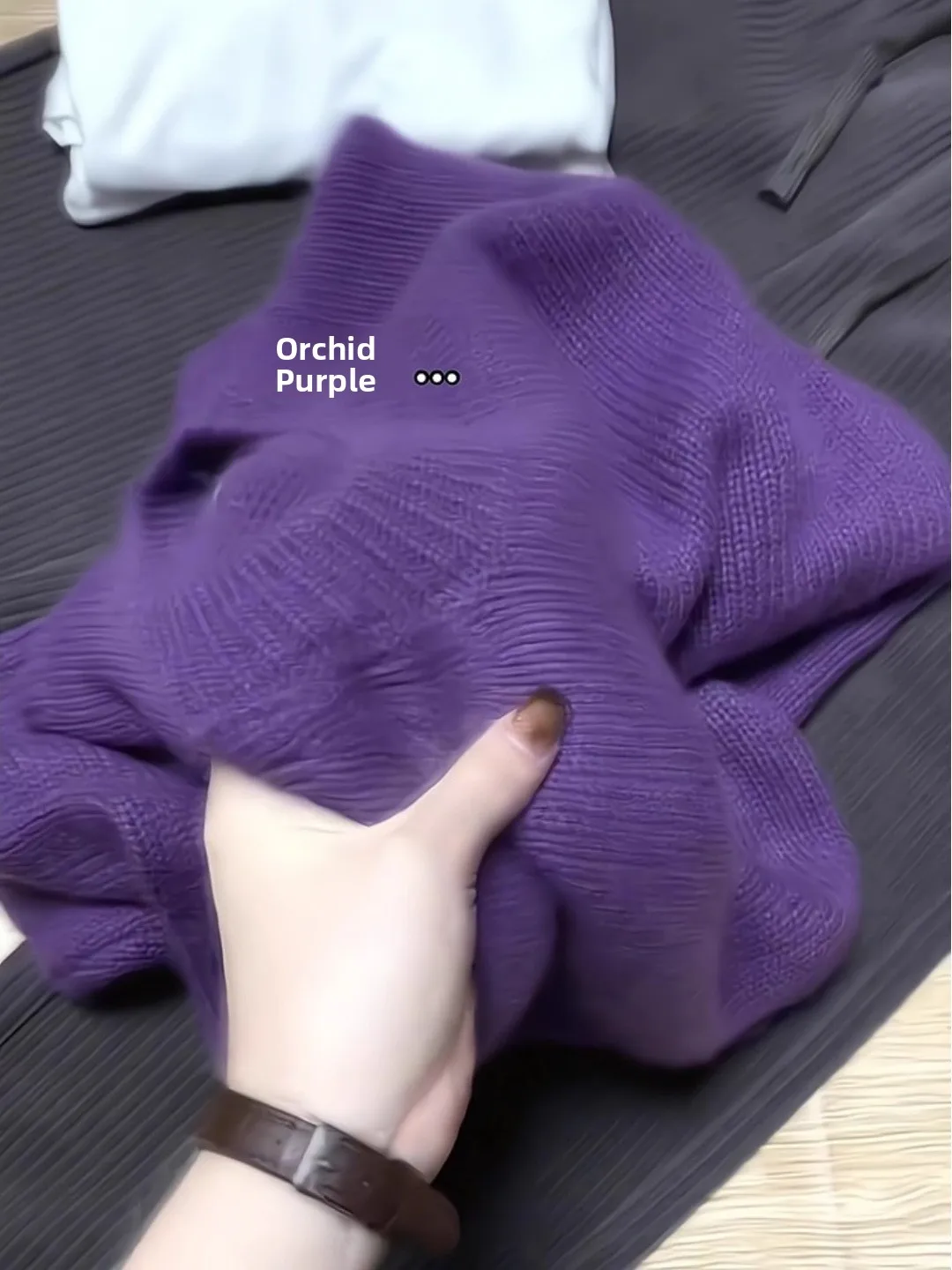 

Soft Cozy Purple round Neck Knitted Sweater Women's Autumn Winter Fashionable Youthful Style Loose Fit Long Sleeve Top