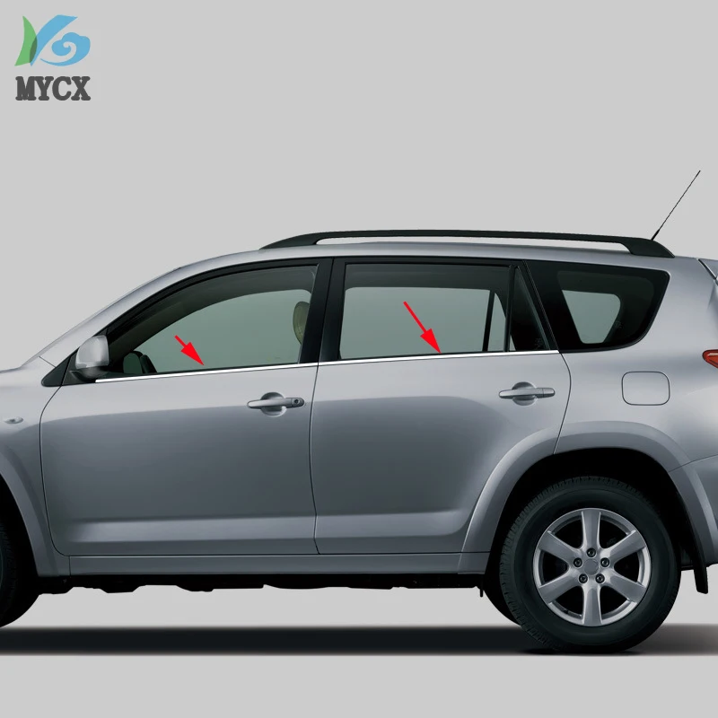 For toyota RAV4 RAV 4 (US Model) Stainless Steel Under Bottom Window Trim 4pcs Set 2006-2008 2009 2010 2011 2012