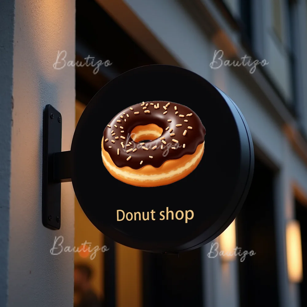 

Custom Donut Shop Light Box for Business Waterproof Acrylic LED Double Sided Outdoor Storefront Signage Wall Mounted