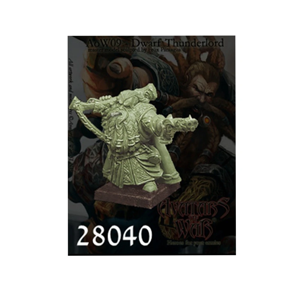 

model kit resin kit dwarf hero guns Daren 28mm