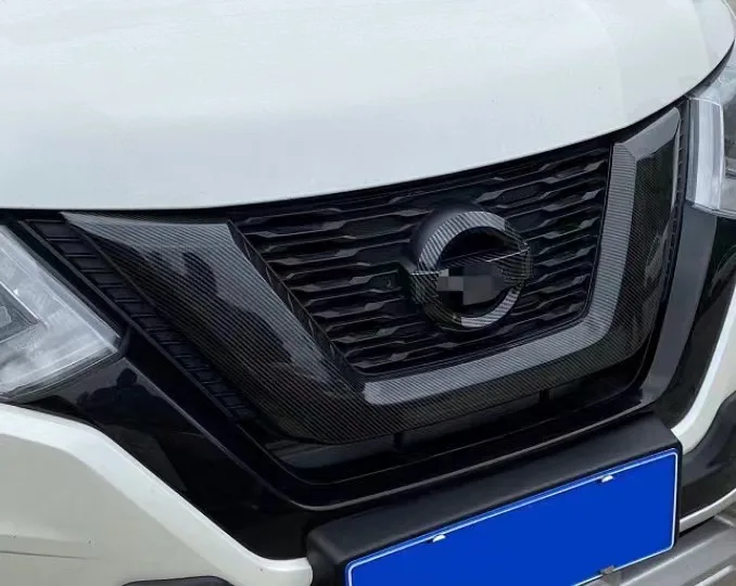 Front Grille Trim Molding Outer Decor Frame Strip U Center Grid Replacement Fit For Nissan X-Trail XTrail T32/Rogue 2017-2020